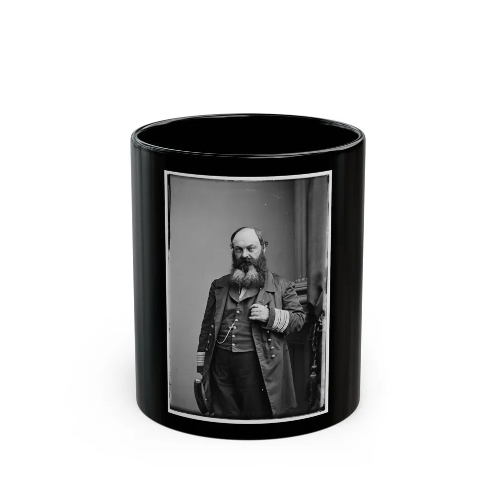 Portrait Of Commodore William D. Porter, Officer Of The Federal Navy (U.S. Civil War) Black Coffee Mug-11oz-Go Mug Yourself