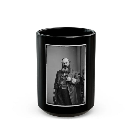 Portrait Of Commodore William D. Porter, Officer Of The Federal Navy (U.S. Civil War) Black Coffee Mug-15oz-Go Mug Yourself