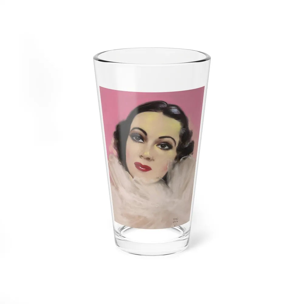 Portrait of Delores Del Rio, movie magazine cover, 1936 (Magazine Illustration) Pint Glass 16oz-16oz-Go Mug Yourself