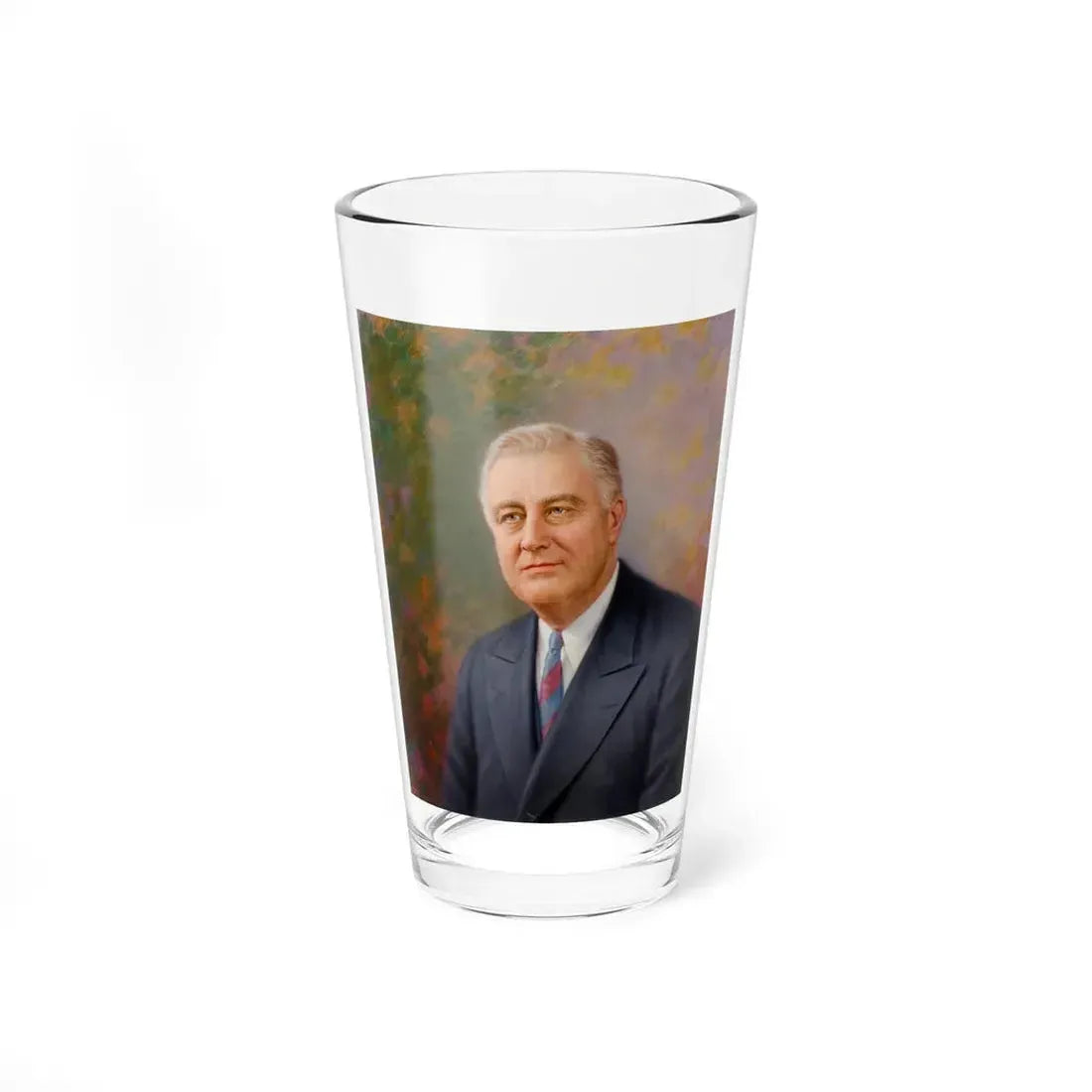 Portrait of Franklin D. Roosevelt (Magazine Illustration) Pint Glass 16oz 16oz - Go Mug Yourself