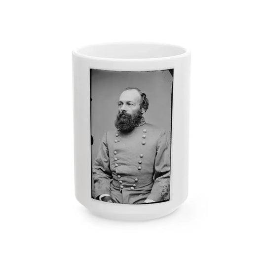 Portrait Of Gen. Edmund Kirby Smith, Officer Of The Confederate Army (U.S. Civil War) White Coffee Mug 15oz - Go Mug Yourself
