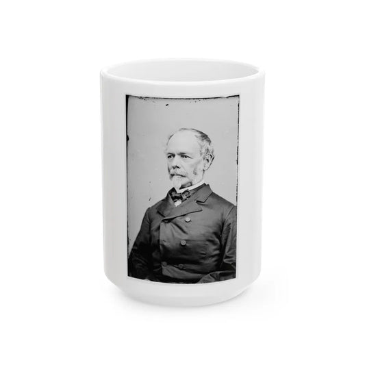 Portrait Of Gen. Joseph E. Johnston, Officer Of The Confederate Army (U.S. Civil War) White Coffee Mug-15oz-Go Mug Yourself