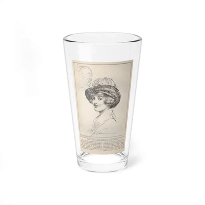 Portrait of Girl, Hearst's Magazine, March 1914 (Magazine Illustration) Pint Glass 16oz 16oz - Go Mug Yourself