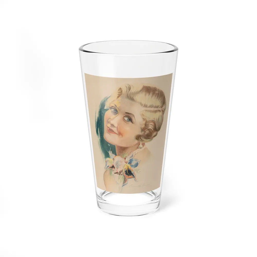 Portrait of Laura LaPlante, after Marland Stone, Motion Picture magazine cover, January 1930 (Magazine Illustration) Pint Glass 16oz-16oz-Go Mug Yourself