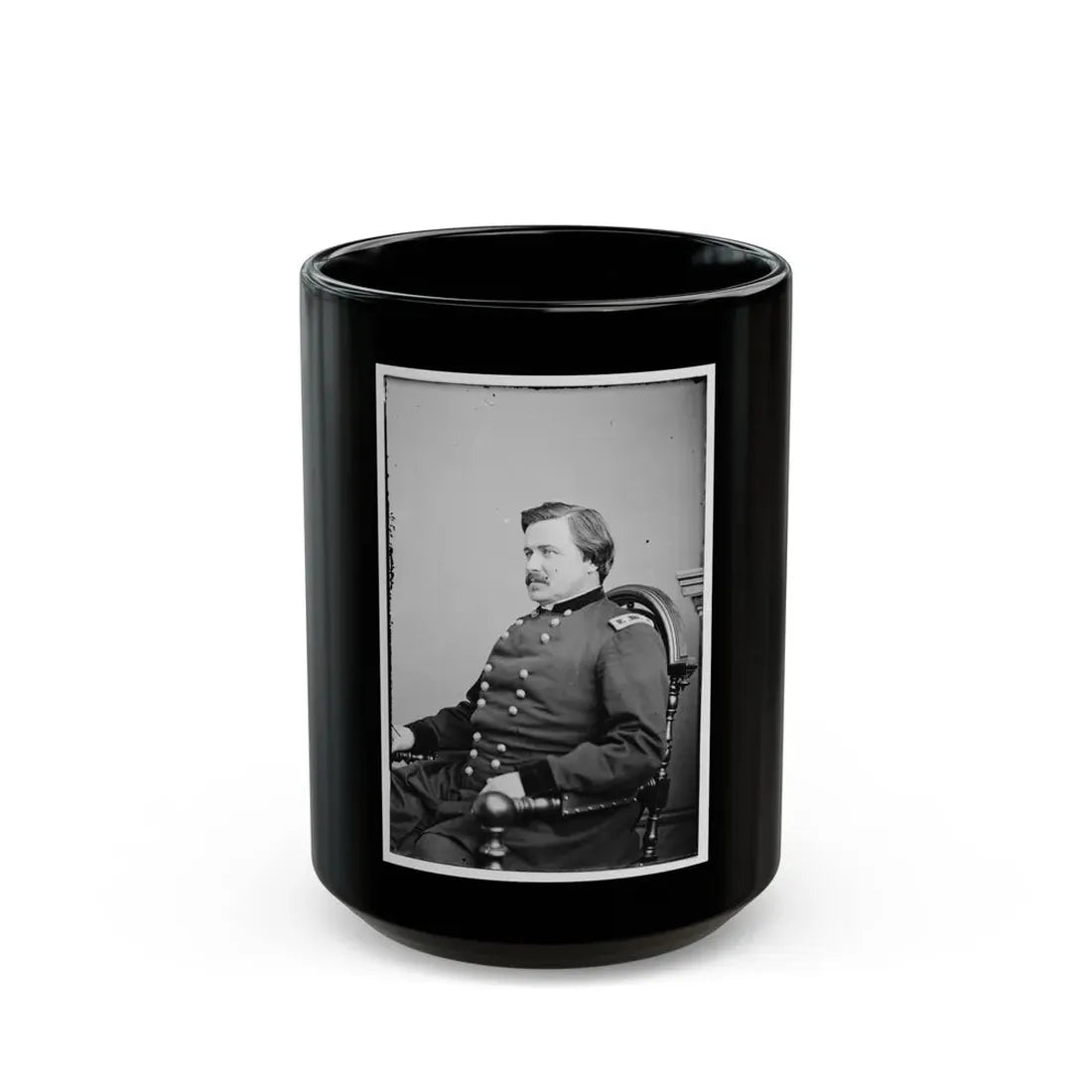 Portrait Of Maj. Gen. Alexander Mcd. Mccook, Officer Of The Federal Army (U.S. Civil War) Black Coffee Mug 15oz - Go Mug Yourself