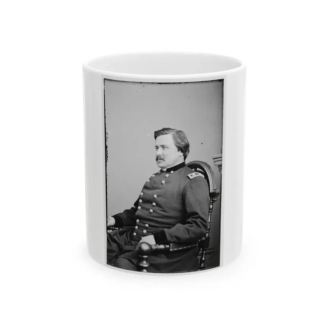 Portrait Of Maj. Gen. Alexander Mcd. Mccook, Officer Of The Federal Army (U.S. Civil War) White Coffee Mug 11oz - Go Mug Yourself