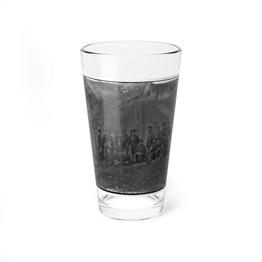 Portrait Of Maj. Gen. Alfred Pleasonton, Officer Of The Federal Army, And Staff, Warrenton, Va. (U.S. Civil War) Pint Glass 16oz 16oz - Go Mug Yourself