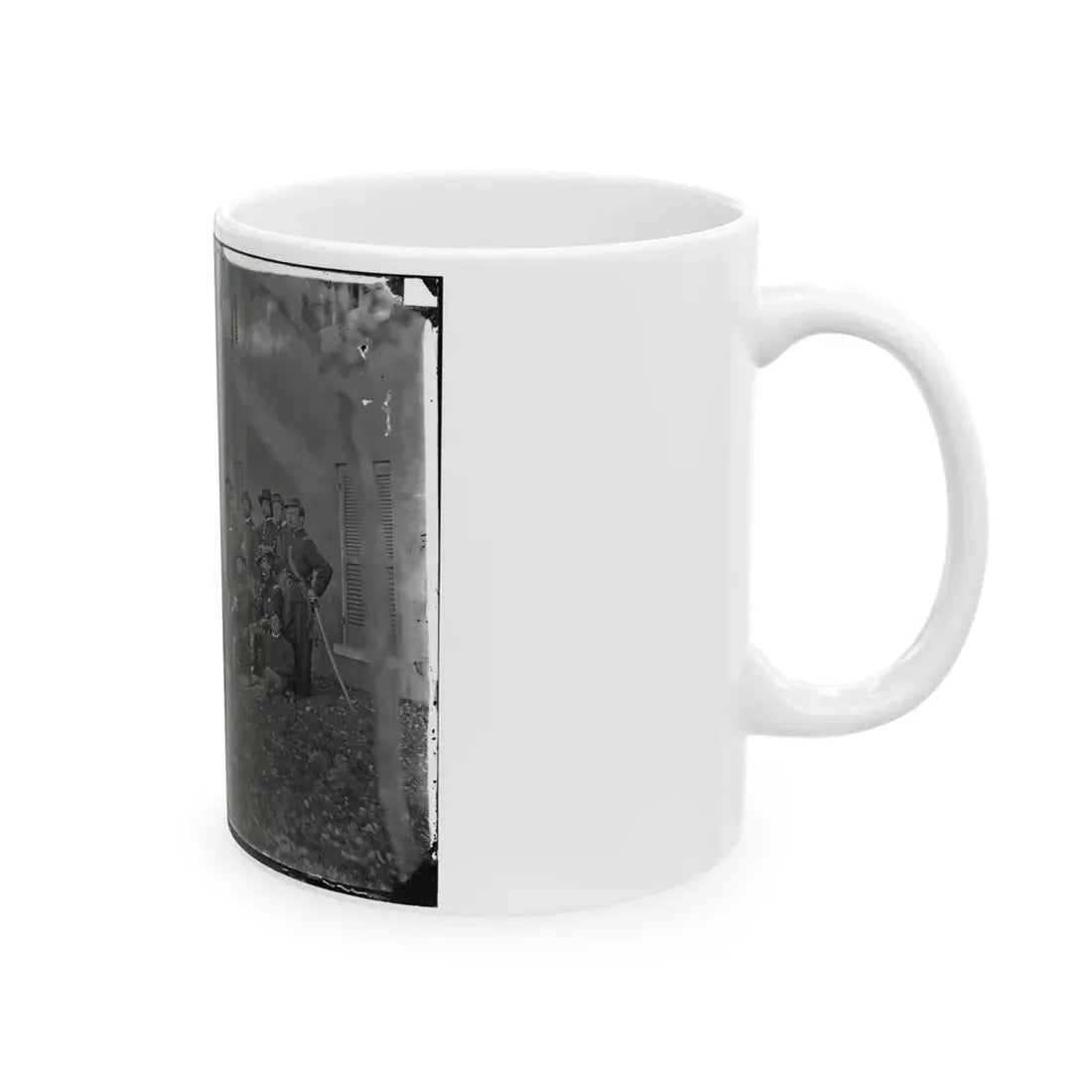 Portrait Of Maj. Gen. Alfred Pleasonton, Officer Of The Federal Army, And Staff, Warrenton, Va. (U.S. Civil War) White Coffee Mug - Go Mug Yourself