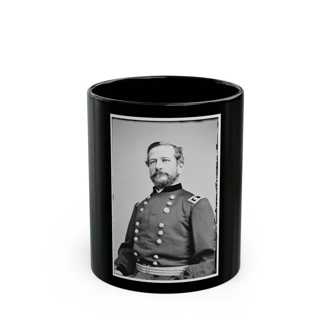 Portrait Of Maj. Gen. Alfred Pleasonton, Officer Of The Federal Army (U.S. Civil War) Black Coffee Mug 11oz - Go Mug Yourself