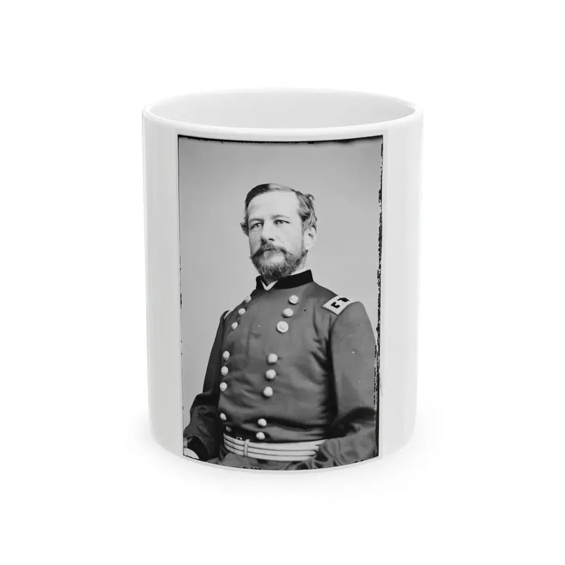 Portrait Of Maj. Gen. Alfred Pleasonton, Officer Of The Federal Army (U.S. Civil War) White Coffee Mug 11oz - Go Mug Yourself