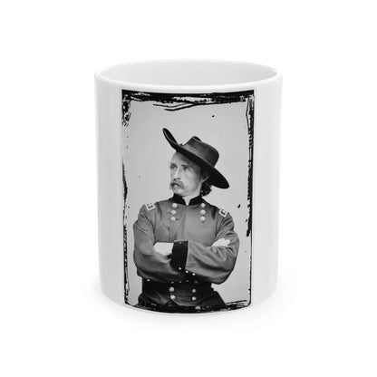 Portrait Of Maj. Gen. (As Of Apr. 15, 1865) George A. Custer, Officer Of The Federal Army (U.S. Civil War) White Coffee Mug 11oz - Go Mug Yourself