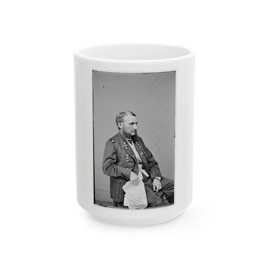 Portrait Of Maj. Gen. (As Of June 18, 1865) Judson Kilpatrick, Officer Of The Federal Army (U.S. Civil War) White Coffee Mug 15oz - Go Mug Yourself
