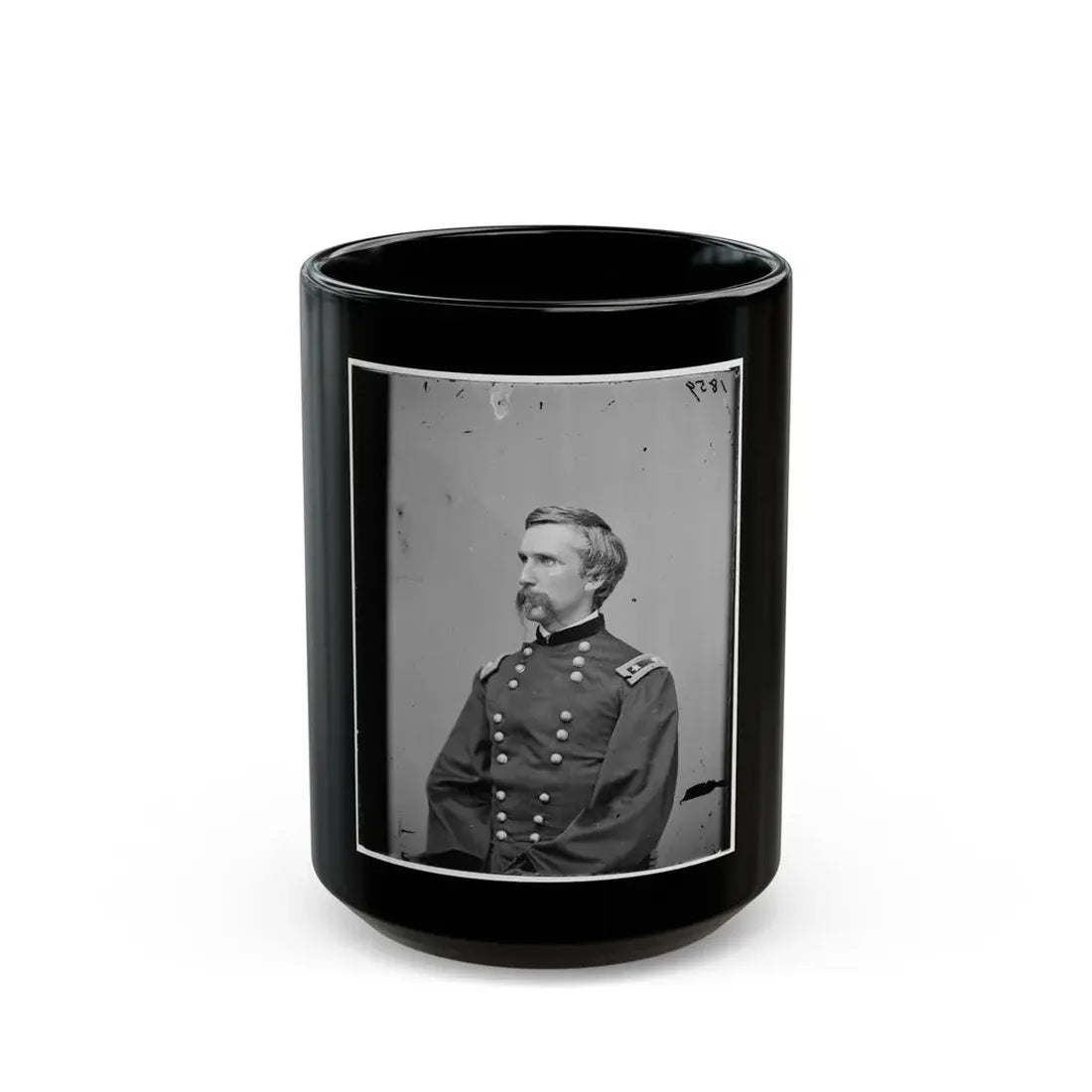 Portrait Of Maj. Gen. (As Of Mar. 29, 1865) Joshua L. Chamberlain, Officer Of The Federal Army (U.S. Civil War) Black Coffee Mug 15oz - Go Mug Yourself