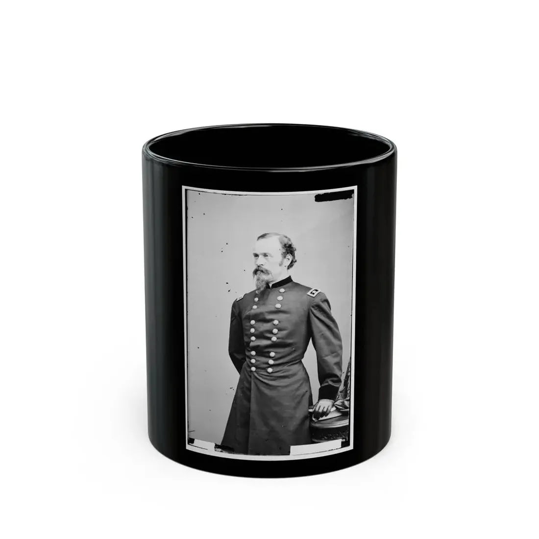 Portrait Of Maj. Gen. (As Of May 6, 1865) James H. Wilson, Officer Of The Federal Army (U.S. Civil War) Black Coffee Mug 11oz - Go Mug Yourself