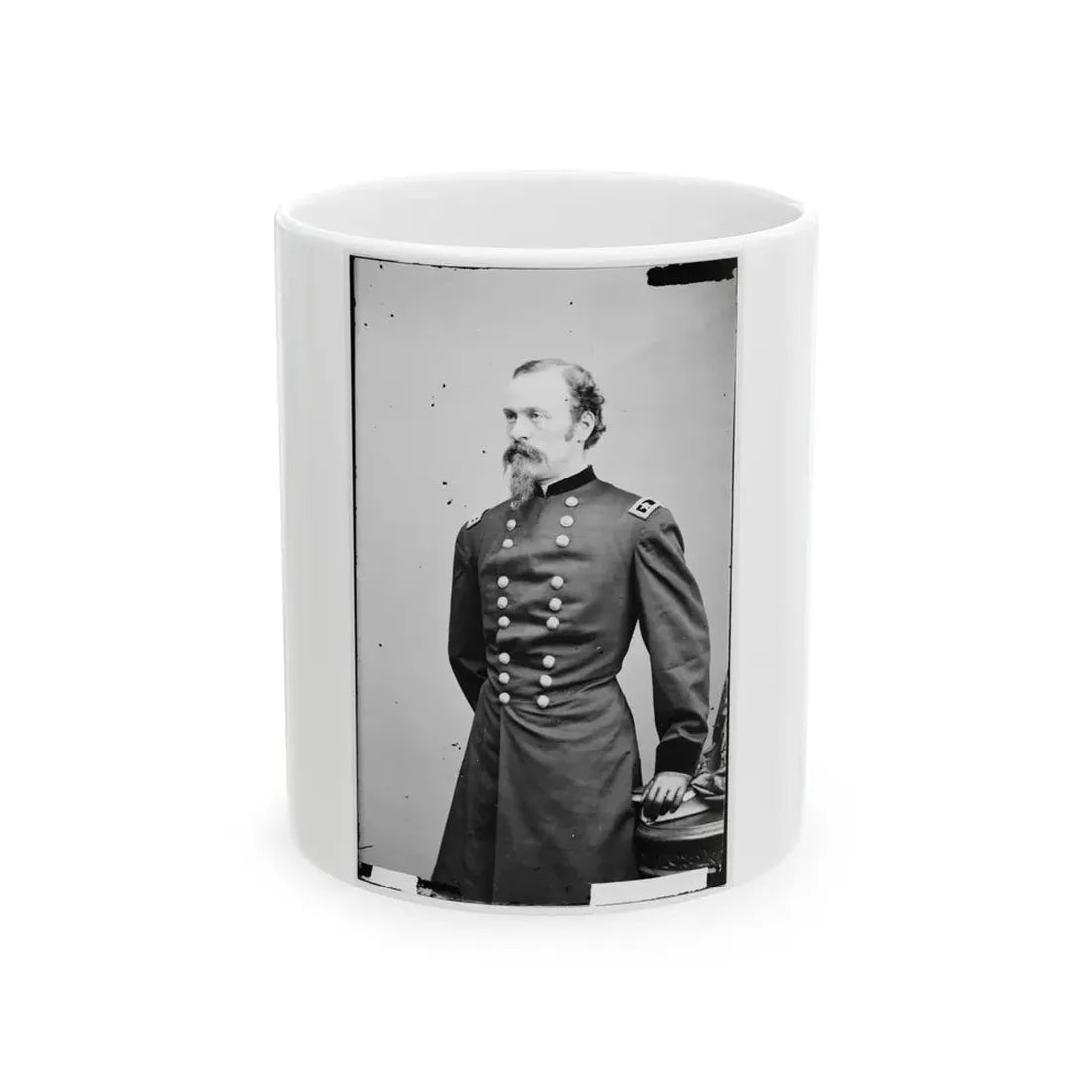 Portrait Of Maj. Gen. (As Of May 6, 1865) James H. Wilson, Officer Of The Federal Army (U.S. Civil War) White Coffee Mug 11oz - Go Mug Yourself