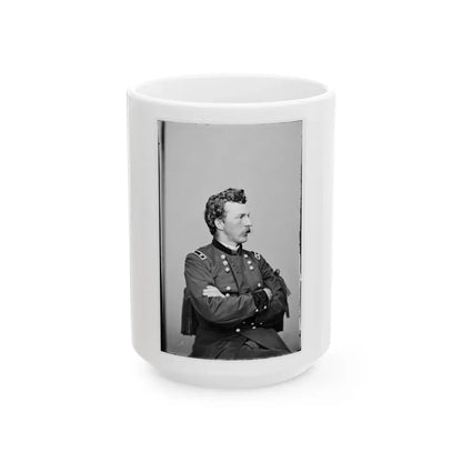 Portrait Of Maj. Gen. (As Of Oct. 21, 1865) Nelson A. Miles, Officer Of The Federal Army (U.S. Civil War) White Coffee Mug 15oz - Go Mug Yourself
