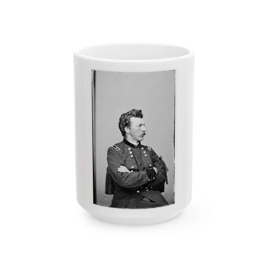 Portrait Of Maj. Gen. (As Of Oct. 21, 1865) Nelson A. Miles, Officer Of The Federal Army (U.S. Civil War) White Coffee Mug 15oz - Go Mug Yourself