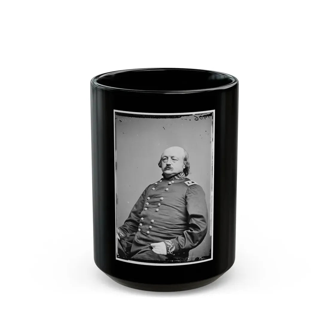 Portrait Of Maj. Gen. Benjamin F. Butler, Officer Of The Federal Army (U.S. Civil War) Black Coffee Mug 15oz - Go Mug Yourself