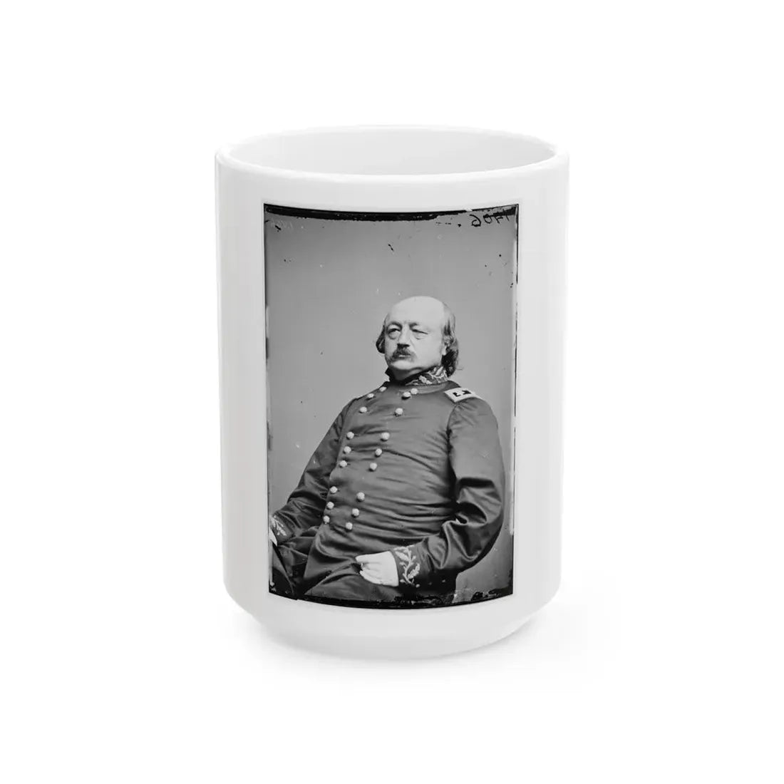 Portrait Of Maj. Gen. Benjamin F. Butler, Officer Of The Federal Army (U.S. Civil War) White Coffee Mug 15oz - Go Mug Yourself