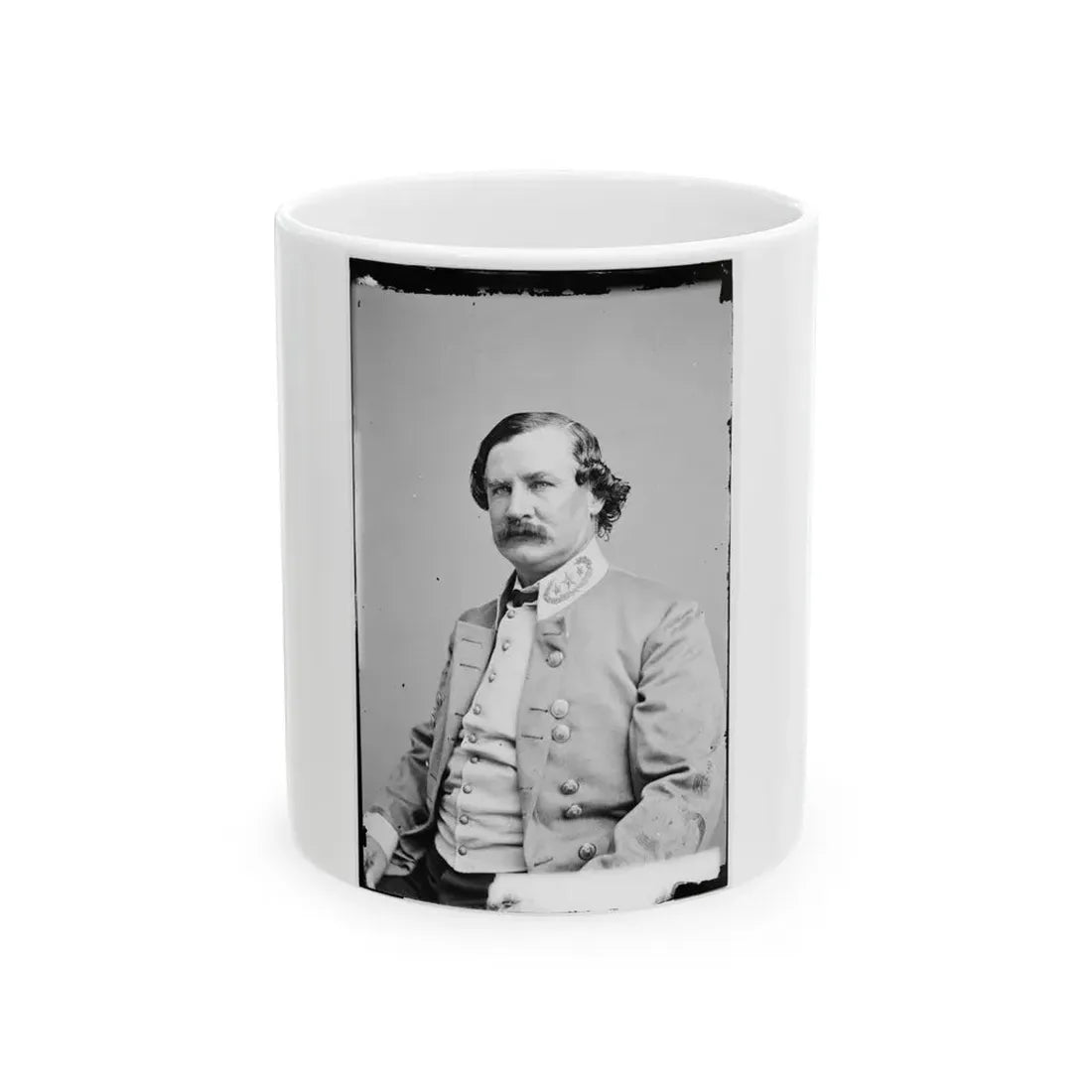 Portrait Of Maj. Gen. Benjamin F. Cheatham, Officer Of The Confederate Army (U.S. Civil War) White Coffee Mug 11oz - Go Mug Yourself