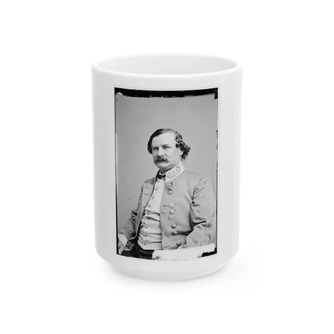 Portrait Of Maj. Gen. Benjamin F. Cheatham, Officer Of The Confederate Army (U.S. Civil War) White Coffee Mug 15oz - Go Mug Yourself
