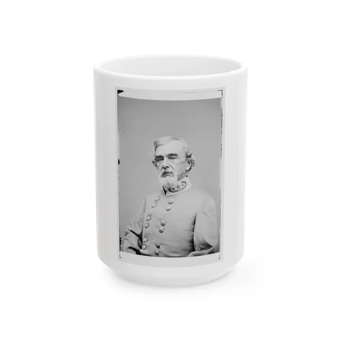 Portrait Of Maj. Gen. Benjamin Huger, Officer Of The Confederate Army (U.S. Civil War) White Coffee Mug 15oz - Go Mug Yourself