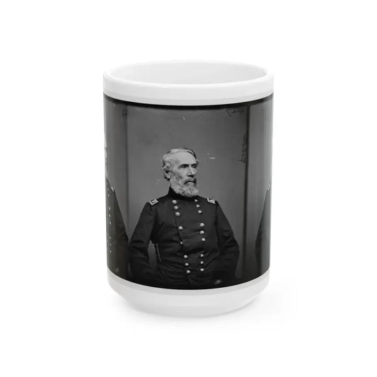 Portrait Of Maj. Gen. Edwin V. Sumner, Officer Of The Federal Army (U.S. Civil War) White Coffee Mug 15oz - Go Mug Yourself