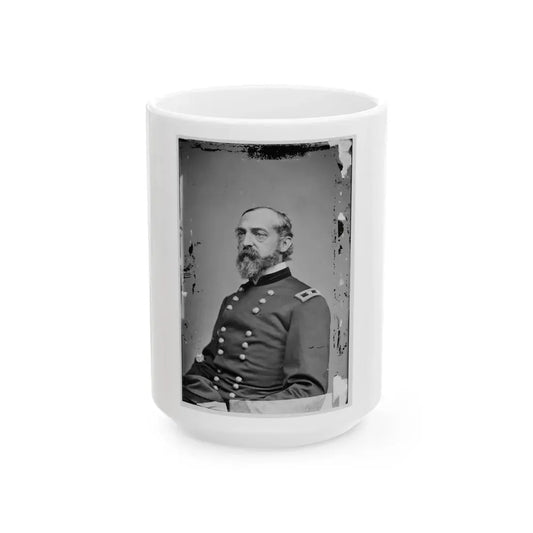 Portrait Of Maj. Gen. George G. Meade, Officer Of The Federal Army (U.S. Civil War) White Coffee Mug 15oz - Go Mug Yourself