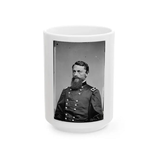 Portrait Of Maj. Gen. George Stoneman, Officer Of The Federal Army (U.S. Civil War) White Coffee Mug 15oz - Go Mug Yourself