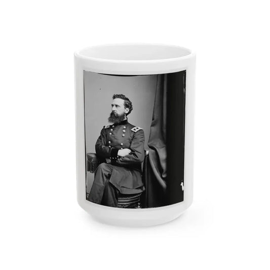 Portrait Of Maj. Gen. George Sykes, Officer Of The Federal Army (U.S. Civil War) White Coffee Mug 15oz - Go Mug Yourself