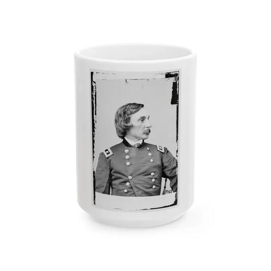 Portrait Of Maj. Gen. Gouverneur K. Warren, Officer Of The Federal Army (U.S. Civil War) White Coffee Mug 15oz - Go Mug Yourself
