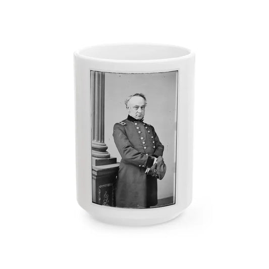 Portrait Of Maj. Gen. Henry W. Halleck, Officer Of The Federal Army (U.S. Civil War) White Coffee Mug 15oz - Go Mug Yourself