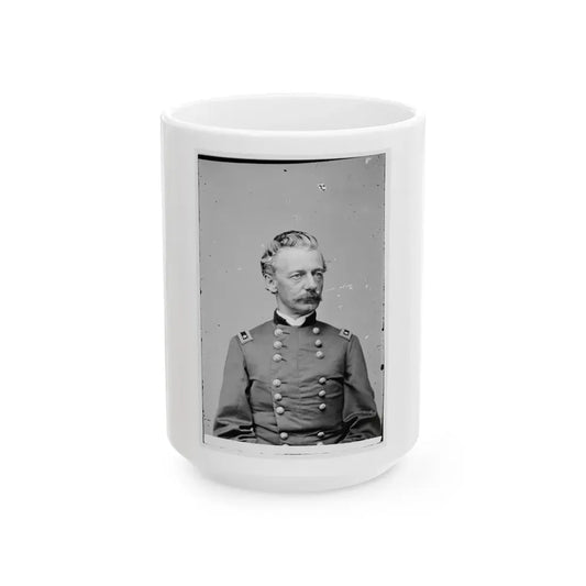 Portrait Of Maj. Gen. Henry W. Slocum, Officer Of The Federal Army (U.S. Civil War) White Coffee Mug 15oz - Go Mug Yourself