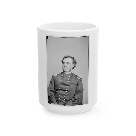 Portrait Of Maj. Gen. James B. Steedman, Officer Of The Federal Army (U.S. Civil War) White Coffee Mug 15oz - Go Mug Yourself