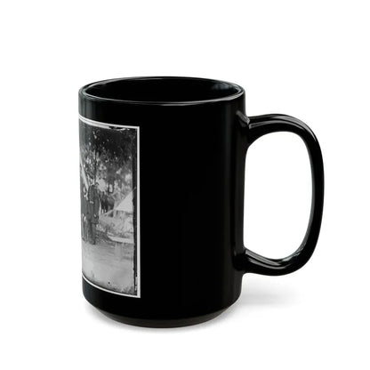 Portrait Of Maj. Gen. Jefferson Davis, Officer Of The Federal Army, And Staff, Washington, D.C. (U.S. Civil War) Black Coffee Mug - Go Mug Yourself