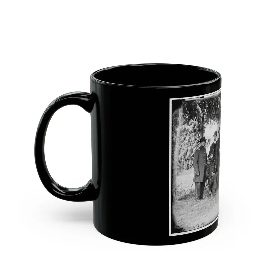 Portrait Of Maj. Gen. Jefferson Davis, Officer Of The Federal Army, And Staff, Washington, D.C. (U.S. Civil War) Black Coffee Mug - Go Mug Yourself