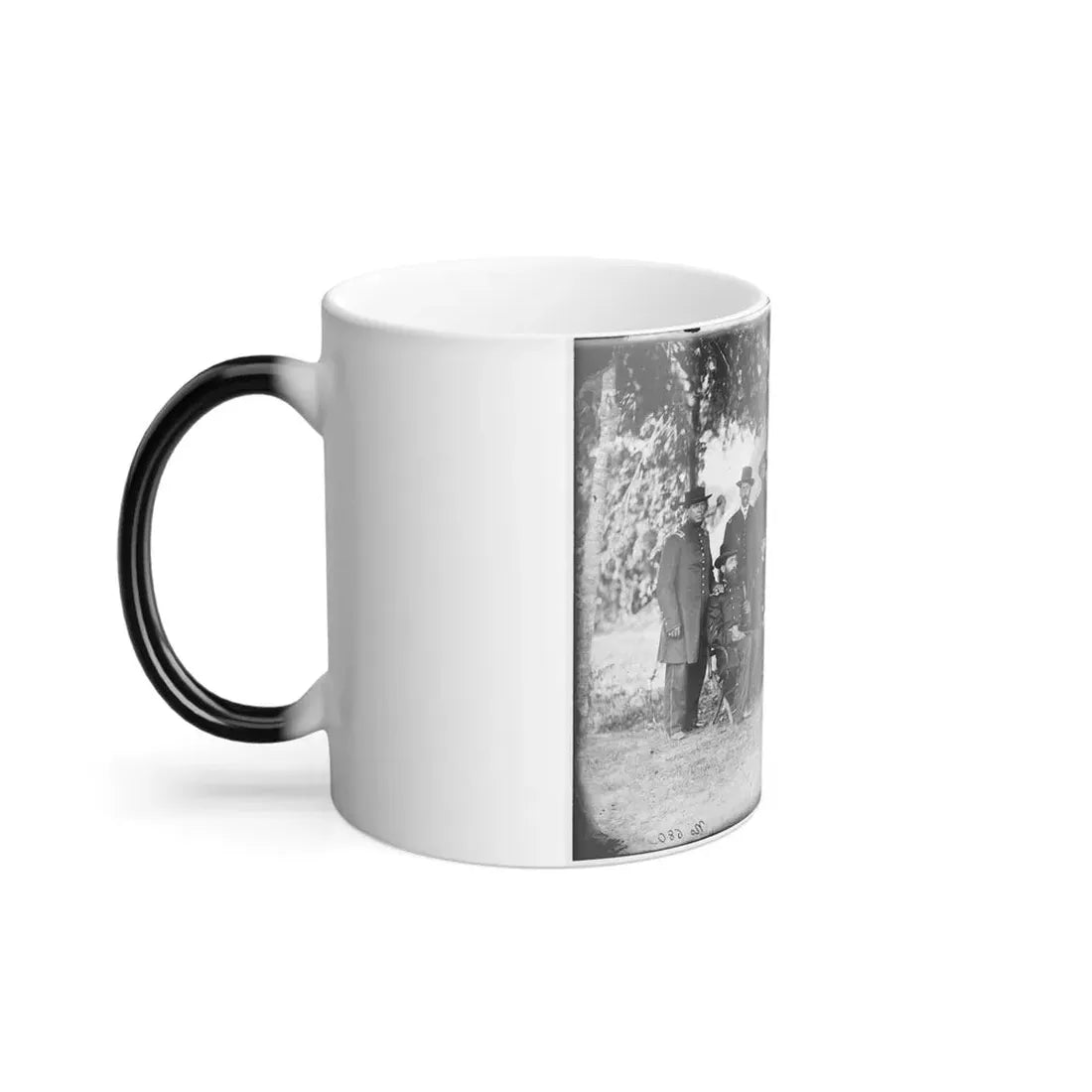 Portrait of Maj. Gen. Jefferson Davis, Officer of the Federal Army, and Staff, Washington, D.C. (U.S. Civil War) Color Changing Coffee Mug 11oz - Go Mug Yourself