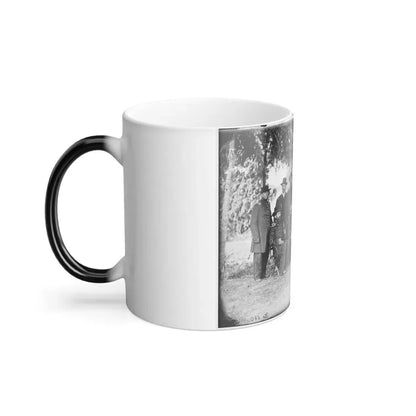Portrait of Maj. Gen. Jefferson Davis, Officer of the Federal Army, and Staff, Washington, D.C. (U.S. Civil War) Color Changing Coffee Mug 11oz - Go Mug Yourself