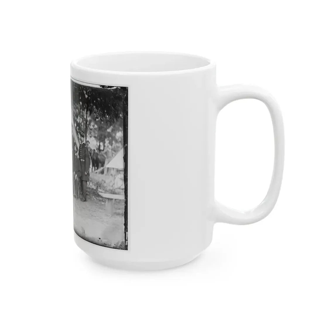 Portrait Of Maj. Gen. Jefferson Davis, Officer Of The Federal Army, And Staff, Washington, D.C. (U.S. Civil War) White Coffee Mug - Go Mug Yourself