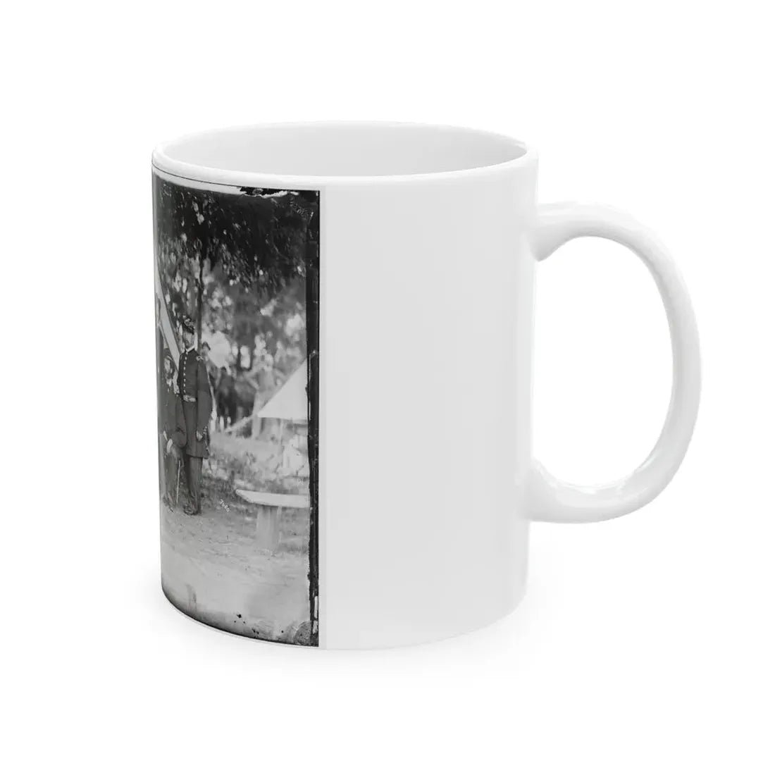 Portrait Of Maj. Gen. Jefferson Davis, Officer Of The Federal Army, And Staff, Washington, D.C. (U.S. Civil War) White Coffee Mug - Go Mug Yourself