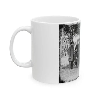 Portrait Of Maj. Gen. Jefferson Davis, Officer Of The Federal Army, And Staff, Washington, D.C. (U.S. Civil War) White Coffee Mug - Go Mug Yourself