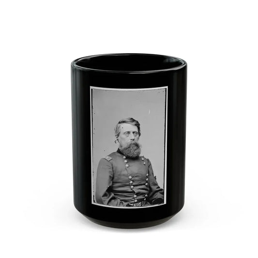 Portrait Of Maj. Gen. Jefferson Davis, Officer Of The Federal Army (U.S. Civil War) Black Coffee Mug 15oz - Go Mug Yourself