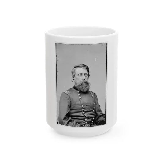 Portrait Of Maj. Gen. Jefferson Davis, Officer Of The Federal Army (U.S. Civil War) White Coffee Mug 15oz - Go Mug Yourself