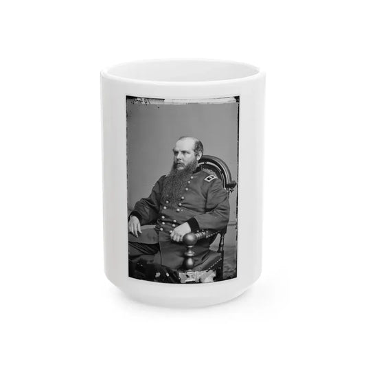 Portrait Of Maj. Gen. John M. Schofield, Officer Of The Federal Army (U.S. Civil War) White Coffee Mug 15oz - Go Mug Yourself