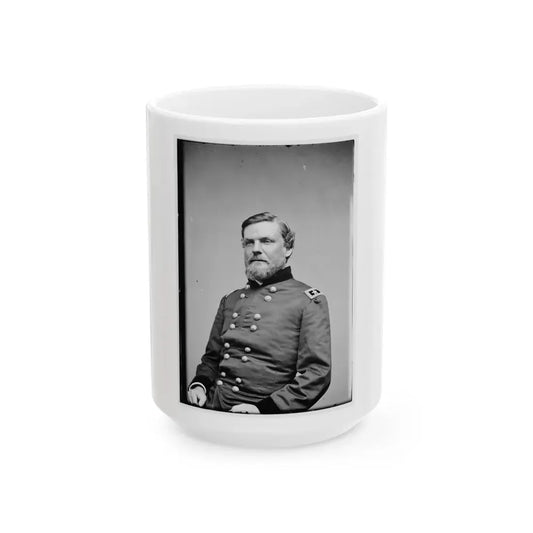 Portrait Of Maj. Gen. John Newton, Officer Of The Federal Army (U.S. Civil War) White Coffee Mug 15oz - Go Mug Yourself