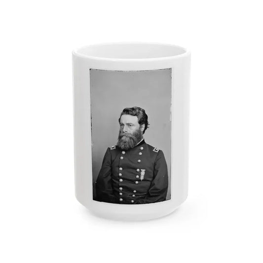 Portrait Of Maj. Gen. Joseph A. Mower, Officer Of The Federal Army (U.S. Civil War) White Coffee Mug 15oz - Go Mug Yourself