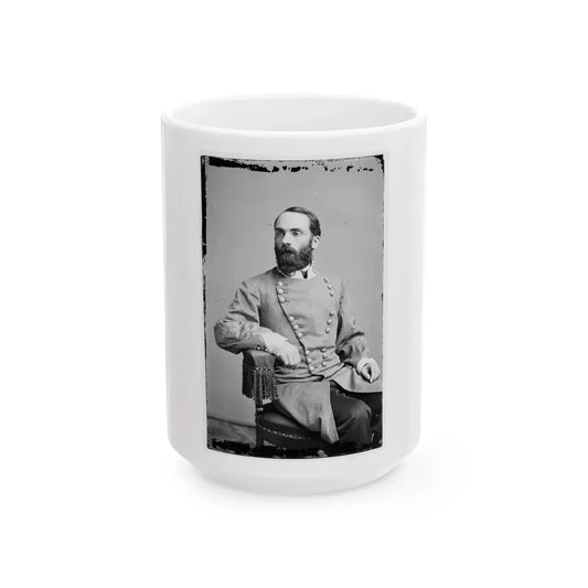 Portrait Of Maj. Gen. Joseph Wheeler, Officer Of The Confederate Army (U.S. Civil War) White Coffee Mug 15oz - Go Mug Yourself