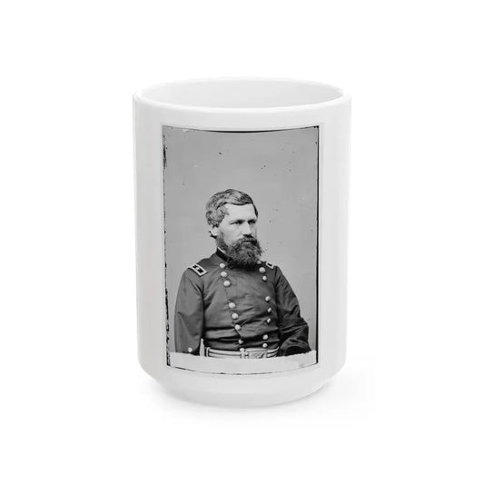 Portrait Of Maj. Gen. Oliver O. Howard, Officer Of The Federal Army (U.S. Civil War) White Coffee Mug 15oz - Go Mug Yourself