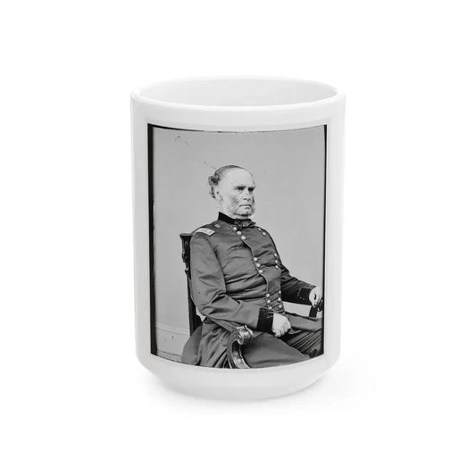 Portrait Of Maj. Gen. Samuel R. Curtis, Officer Of The Federal Army (U.S. Civil War) White Coffee Mug 15oz - Go Mug Yourself