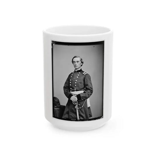 Portrait Of Maj. Gen. Schuyler Hamilton, Officer Of The Federal Army (U.S. Civil War) White Coffee Mug 15oz - Go Mug Yourself